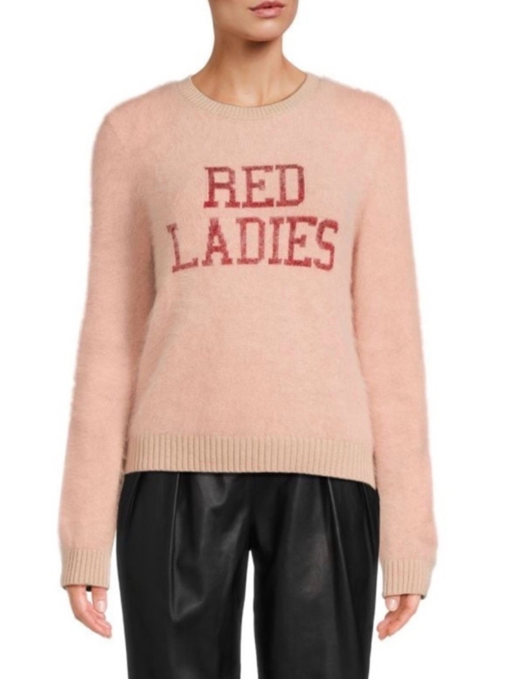 NEW Red Valentino Red Ladies Wool Blend Crewneck Sweater XS